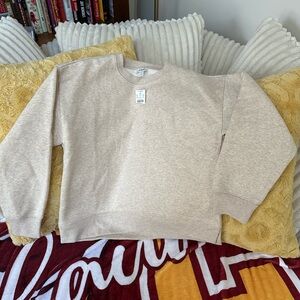 J. Crew Light Tan Crewneck Sweatshirt NWT